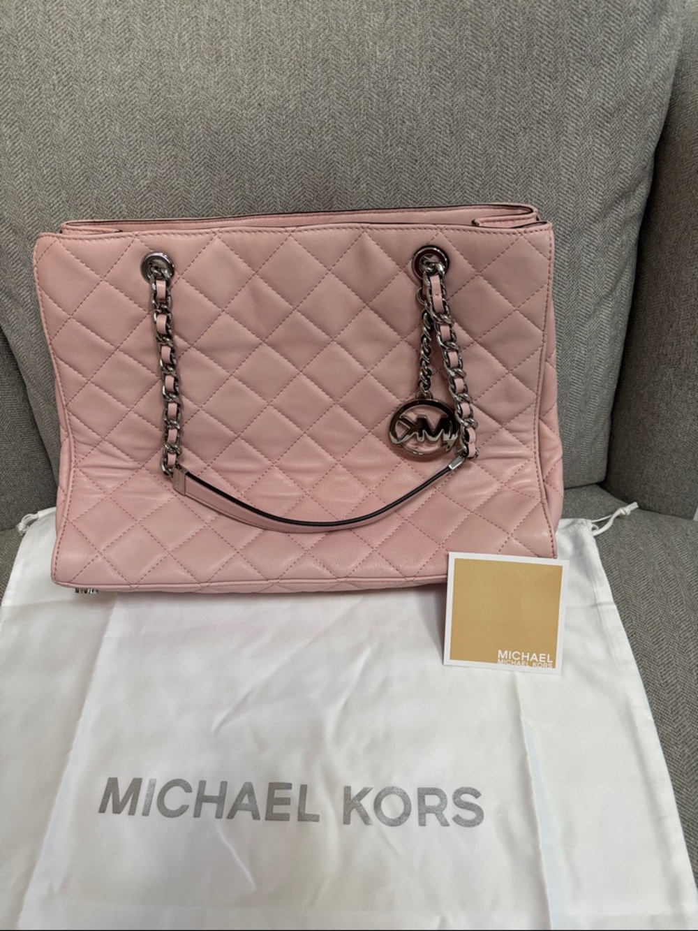 New Michael Kors Susannah blush pink bag
